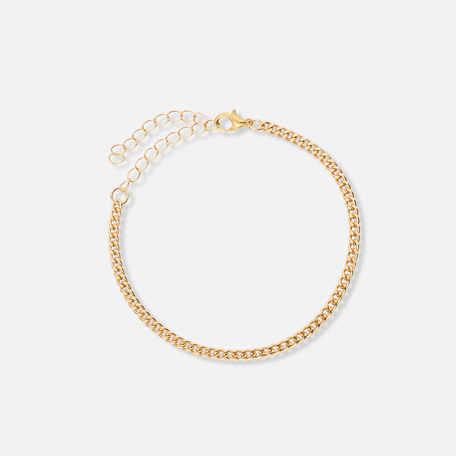 5-pack guldfärgade armband - 17+5 cm