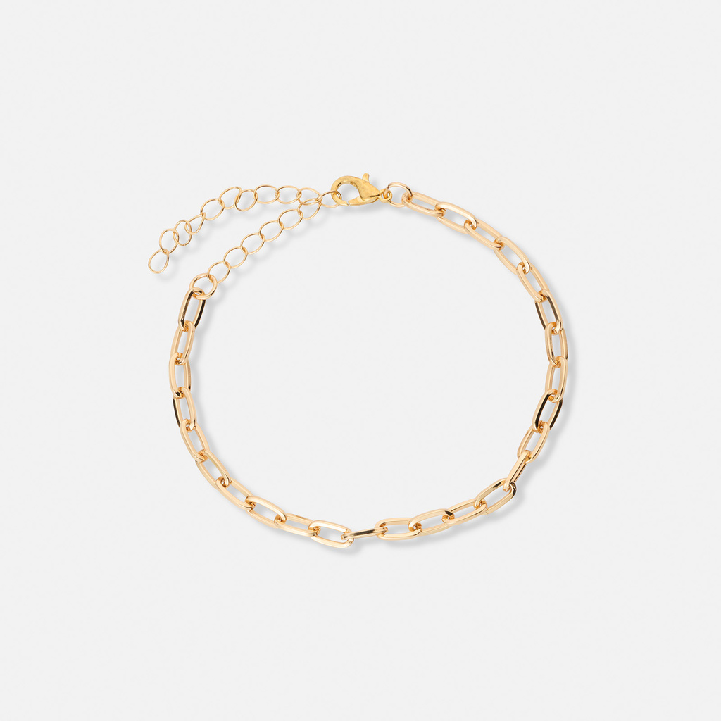 5-pack guldfärgade armband - 17+5 cm