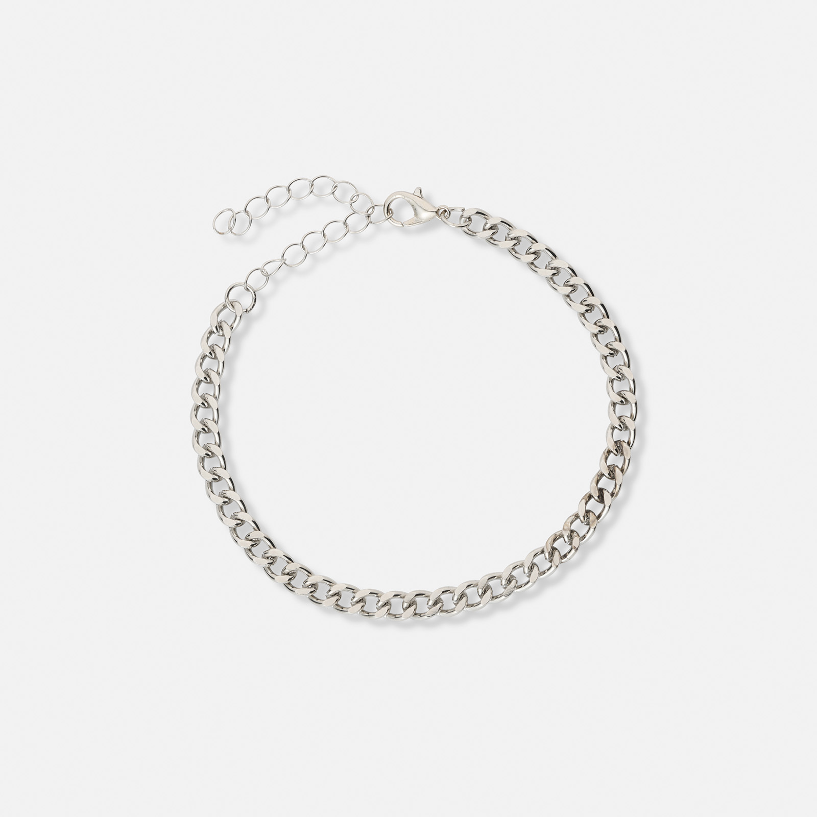 5-pack silverfärgade blandade armband - 17+5 cm