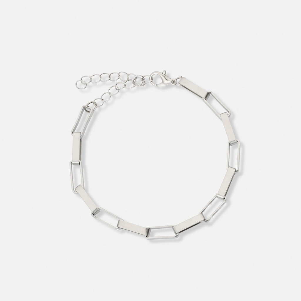 5-pack silverfärgade blandade armband - 17+5 cm