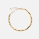 5-pack guldfärgade blandade armband - 17+5 cm