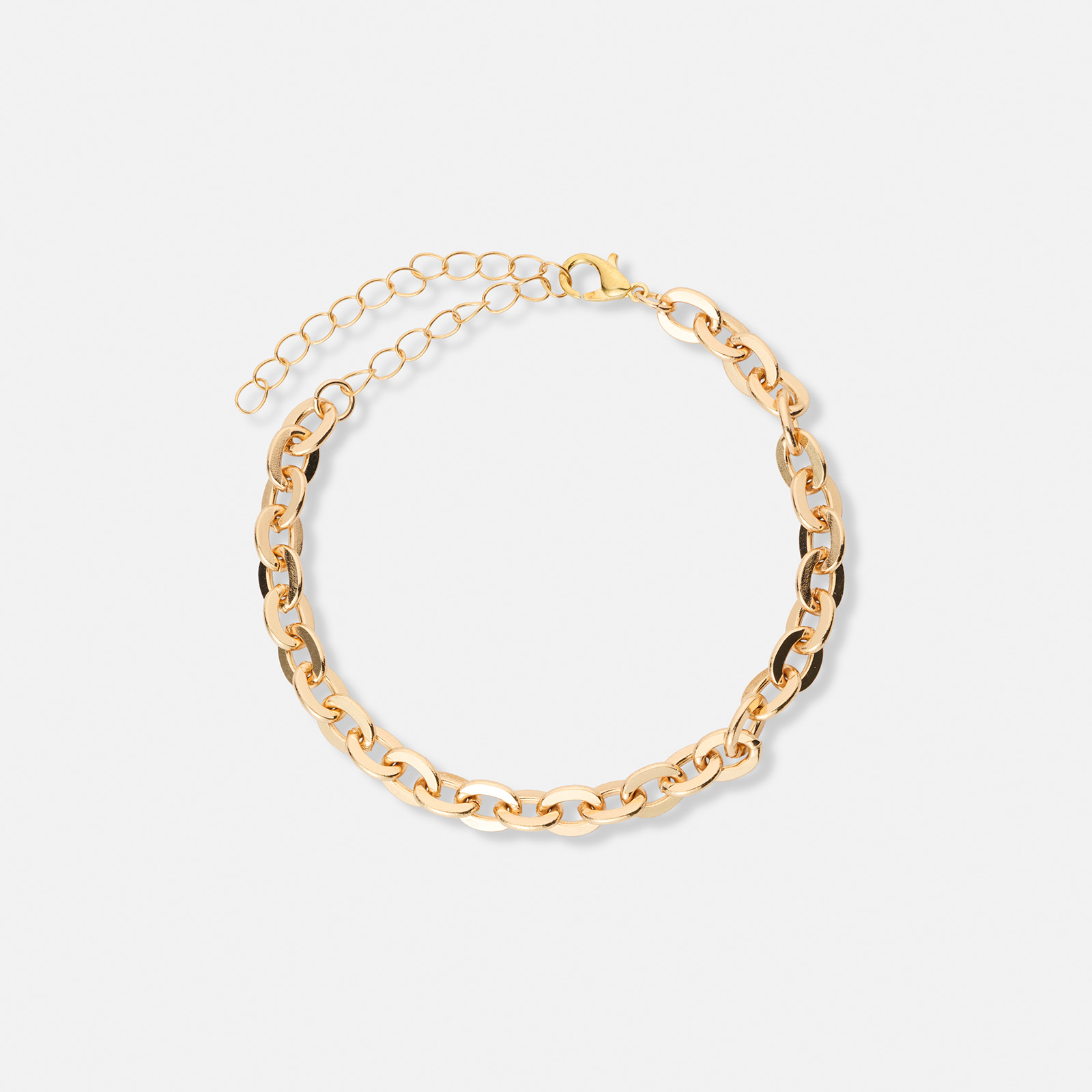 5-pack guldfärgade blandade armband - 17+5 cm