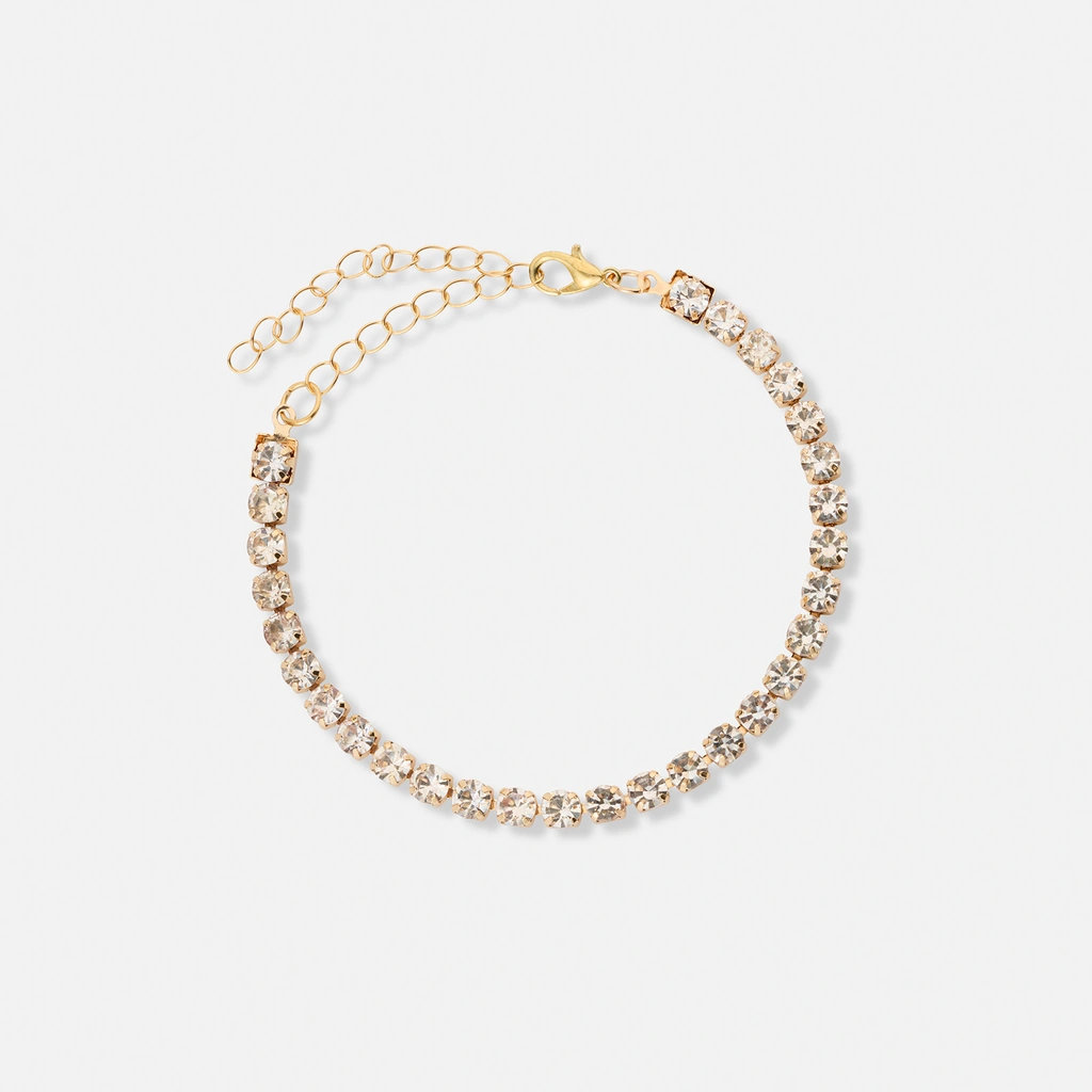 5-pack guldfärgade blandade armband - 17+5 cm