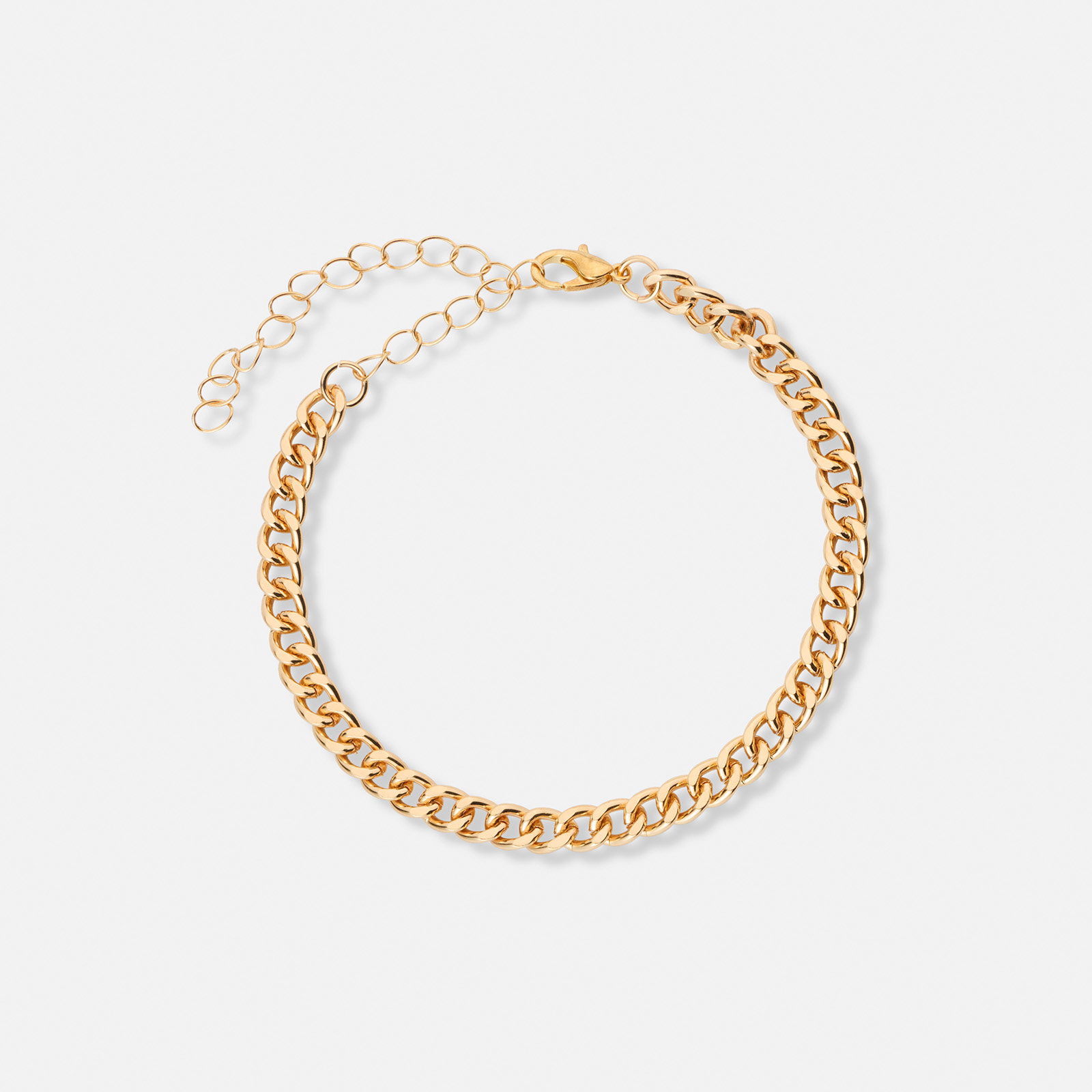 5-pack guldfärgade blandade armband - 17+5 cm