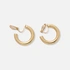 Guldfärgade örhängen, hoops med clips - 16 mm
