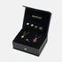 Smyckeset halsband, ring & örhängen guldfärg