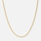 Guldpläterat stålhalsband pansarlänk 2mm - 50+5cm