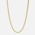 Guldpläterat stålhalsband figarolänk 4mm - 45+5cm