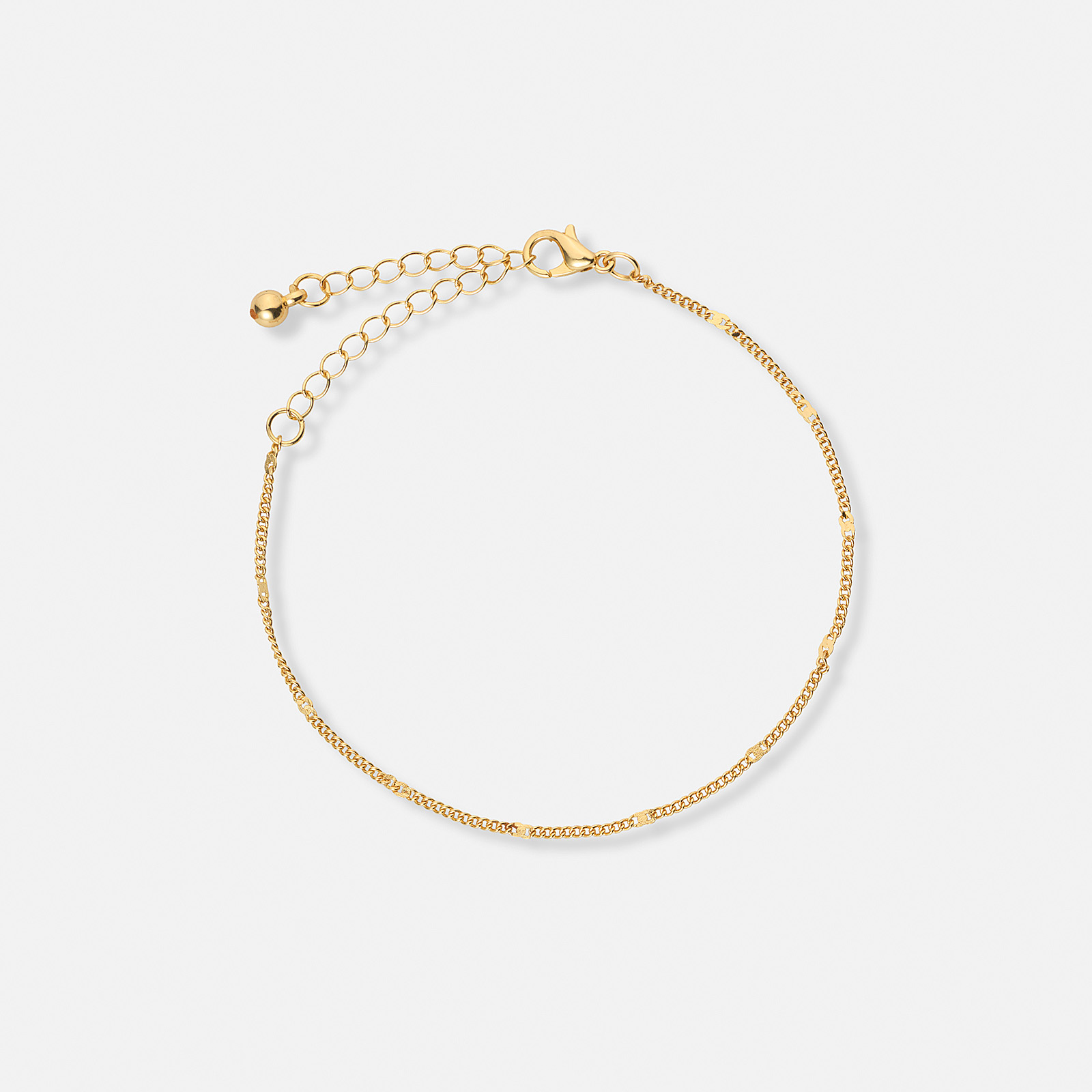 Regal damset metallband, guld/vit - 20 x25 mm