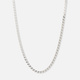 Halsband i silver herr, bean chain - 55 cm