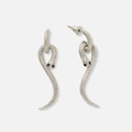 Silverfärgade örhängen, ormar - 40 mm