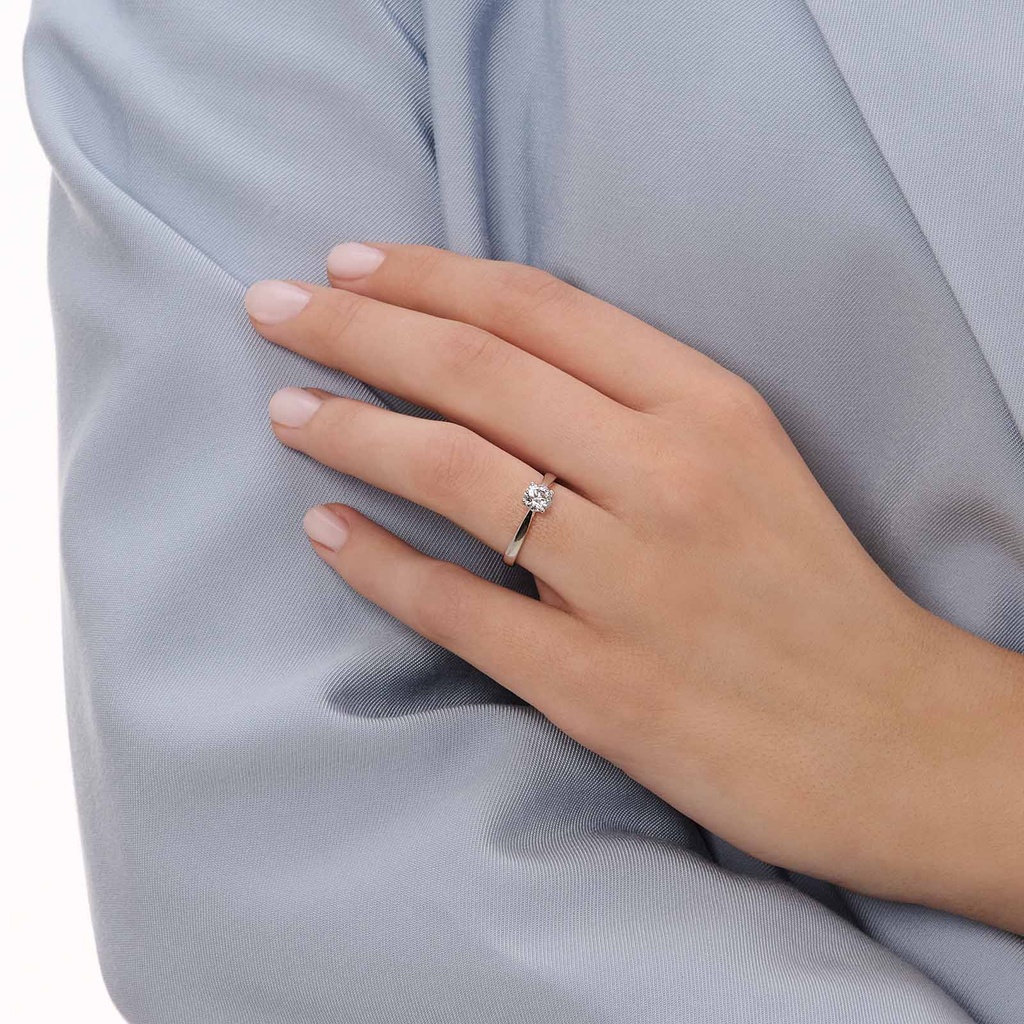 Solitärring 18k vitguld med 0,7 ct labbodlad diamant - 17