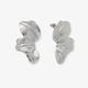 Silverfärgade örhängen, tre löv - 42x22 mm