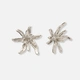 Silverfärgade örhängen, vildblommor - 30 mm