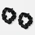 2-pack svarta scrunchies med strass