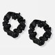 2-pack svarta scrunchies med strass