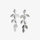 Silverfärgade örhängen - hängande löv, 77mm