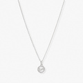 Silverfärgat halsband "love" - 42+5cm