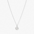 Silverfärgat halsband "love" - 42+5cm
