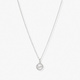 Silverfärgat halsband "love" - 42+5cm