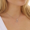 Silverfärgat halsband "love" - 42+5cm