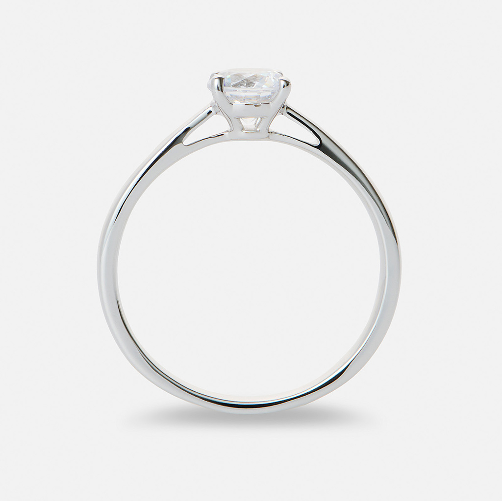 Solitärring 18k vitguld med 0,3 ct labbodlad diamant - 17,5