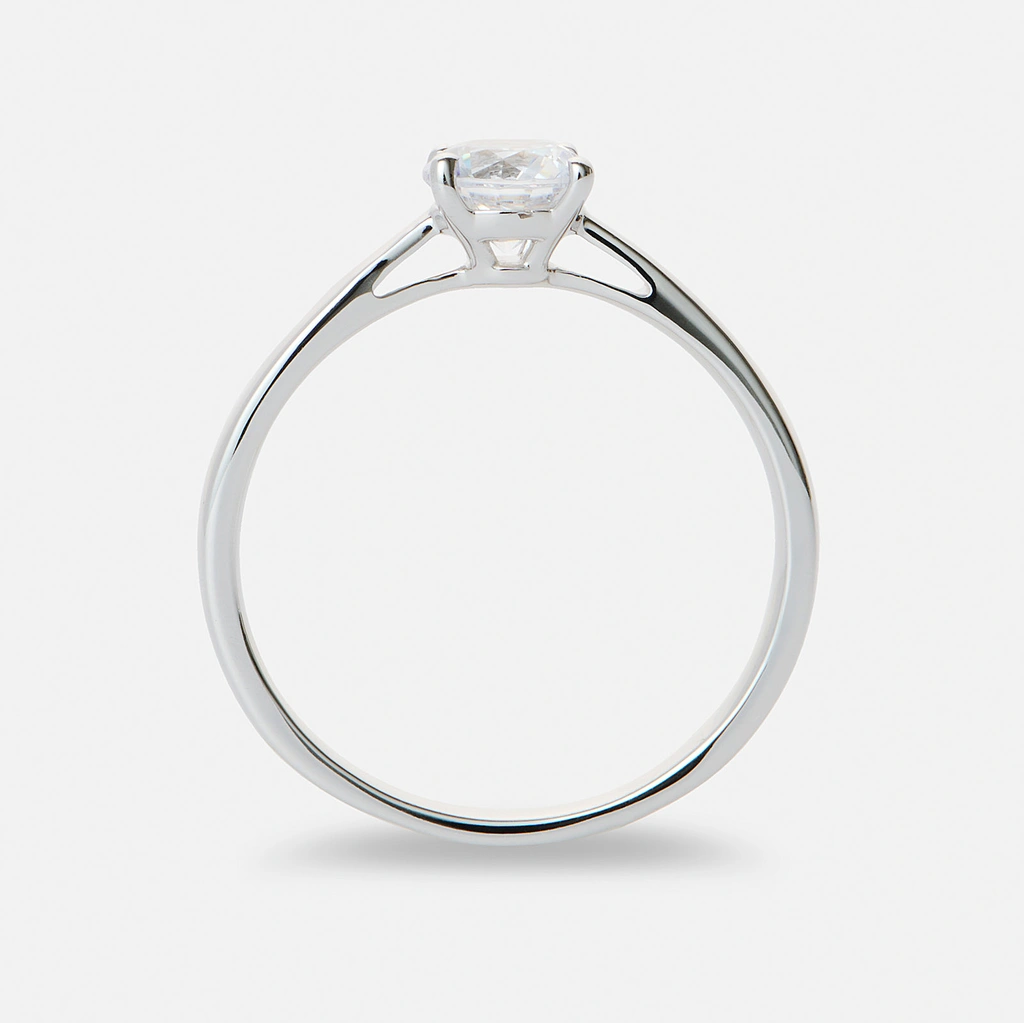 Solitärring 18k vitguld med 0,3 ct labbodlad diamant - 15,5