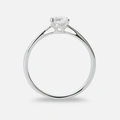 Solitärring 18k vitguld med 0,3 ct labbodlad diamant - 15,5
