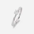 Solitärring 18k vitguld med 0,3 ct labbodlad diamant - 17,5