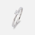 Solitärring 18k vitguld med 0,3 ct labbodlad diamant - 15,5