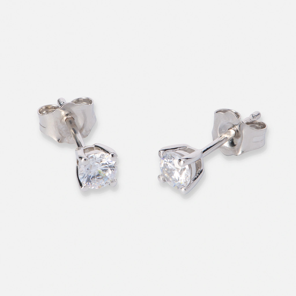 Örhängen studs 18k vitguld med 0,5 ct labbodlade diamanter