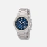 Black Oak Master Chrono metallband silver/blå - 42 mm