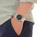 Black Oak Master Chrono metallband silver/svart - 42 mm