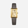 Citizen Eco-Drive L, läderband guld/svart - 19 mm