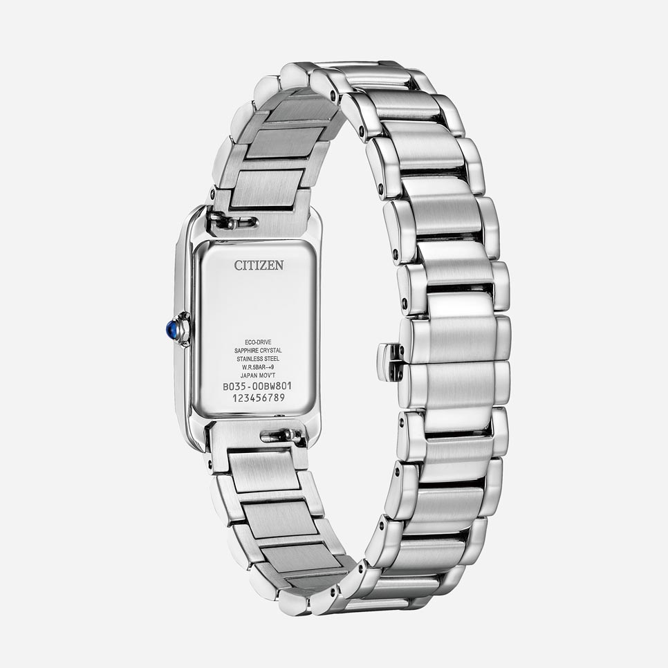 Citizen Eco-Drive L, metallband silver/vit - 19 mm