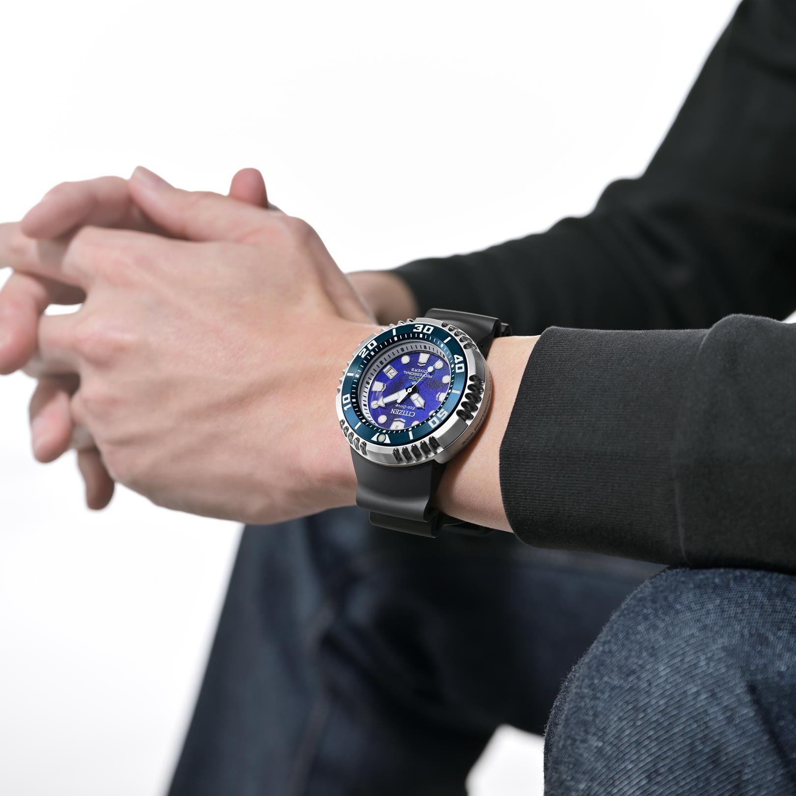 Citizen Promaster Eco-Drive Diver 300m silver/blå - BN1025-08L