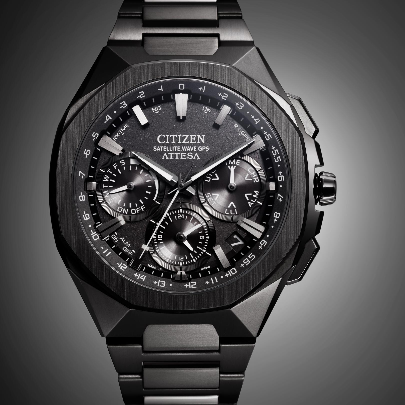 Citizen Attesa Spaceship svart - CC4105-69E