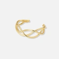 Silverpläterat vridet armband, bangle