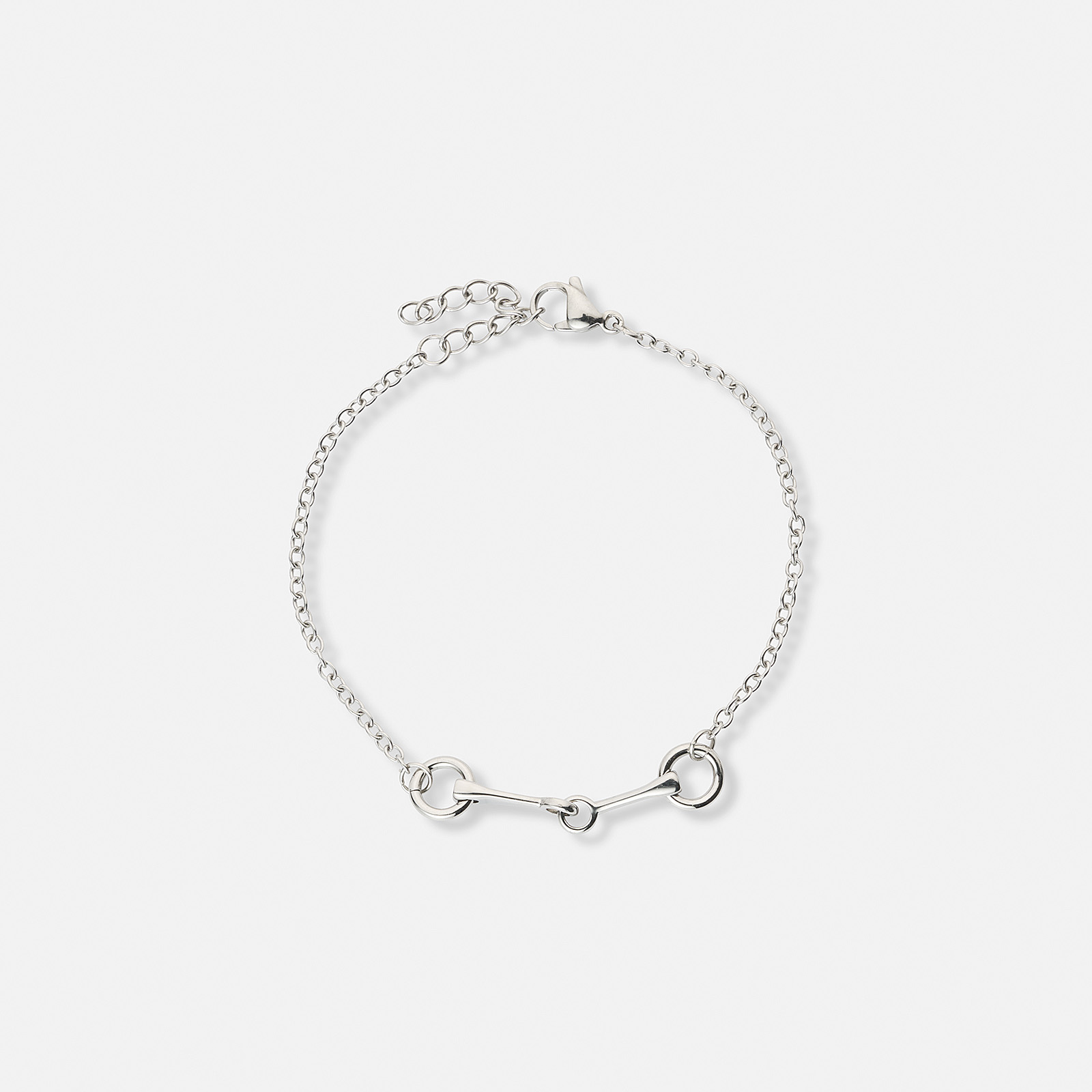 Stålarmband med tränsbett - 17+3 cm