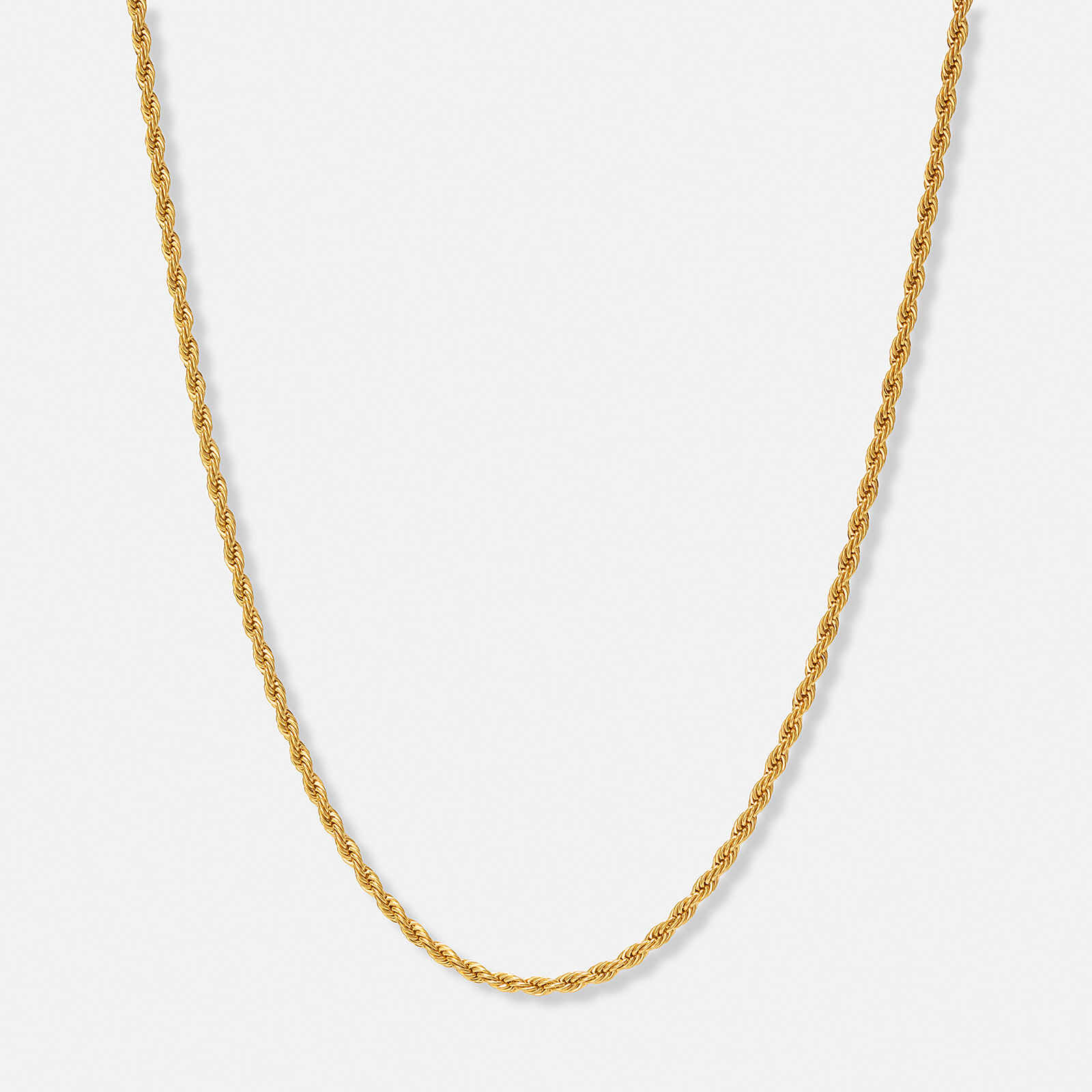 Guldpläterat stålhalsband replänk 4mm