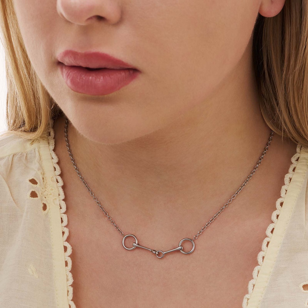 Stålhalsband med tränsbett - 40+5 cm