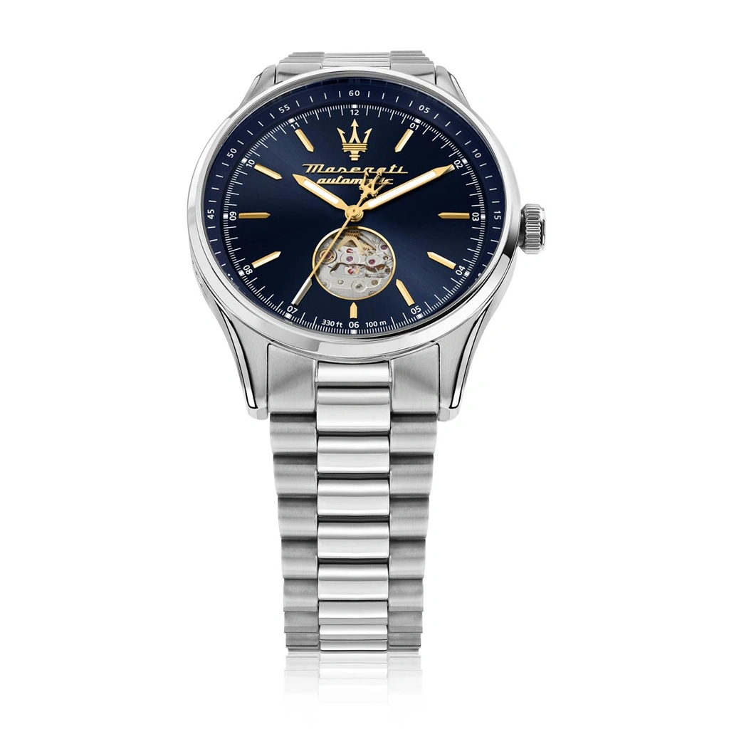 Maserati Sorpasso automatisk metallband blå/stål  - R8823124002