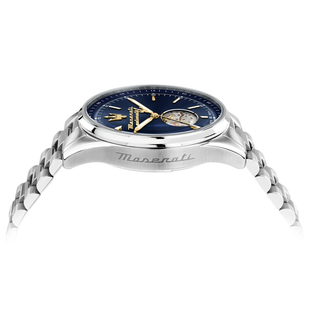 Maserati Sorpasso automatisk metallband blå/stål  - R8823124002