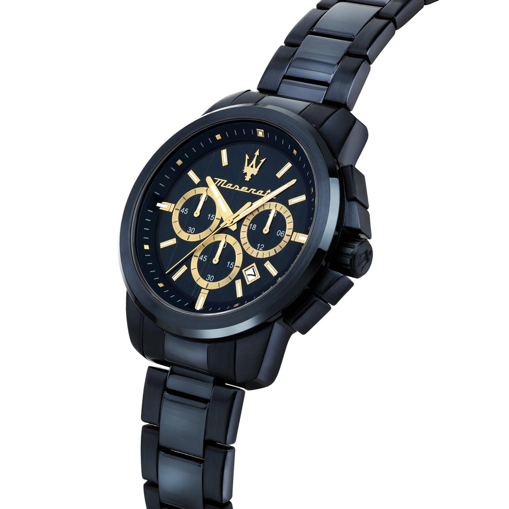 Maserati Successo metallband blå/stål  - R8873621042