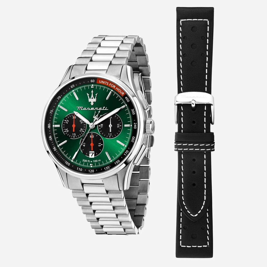Maserati Sorpasso metallband grön/stål  - R8873624002