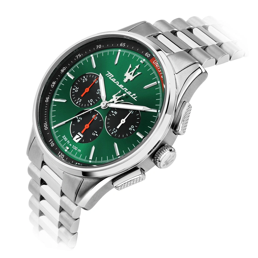 Maserati Sorpasso metallband grön/stål  - R8873624002