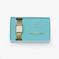 Regal Premium klockset dam guld/vit mesh - 25X25 mm