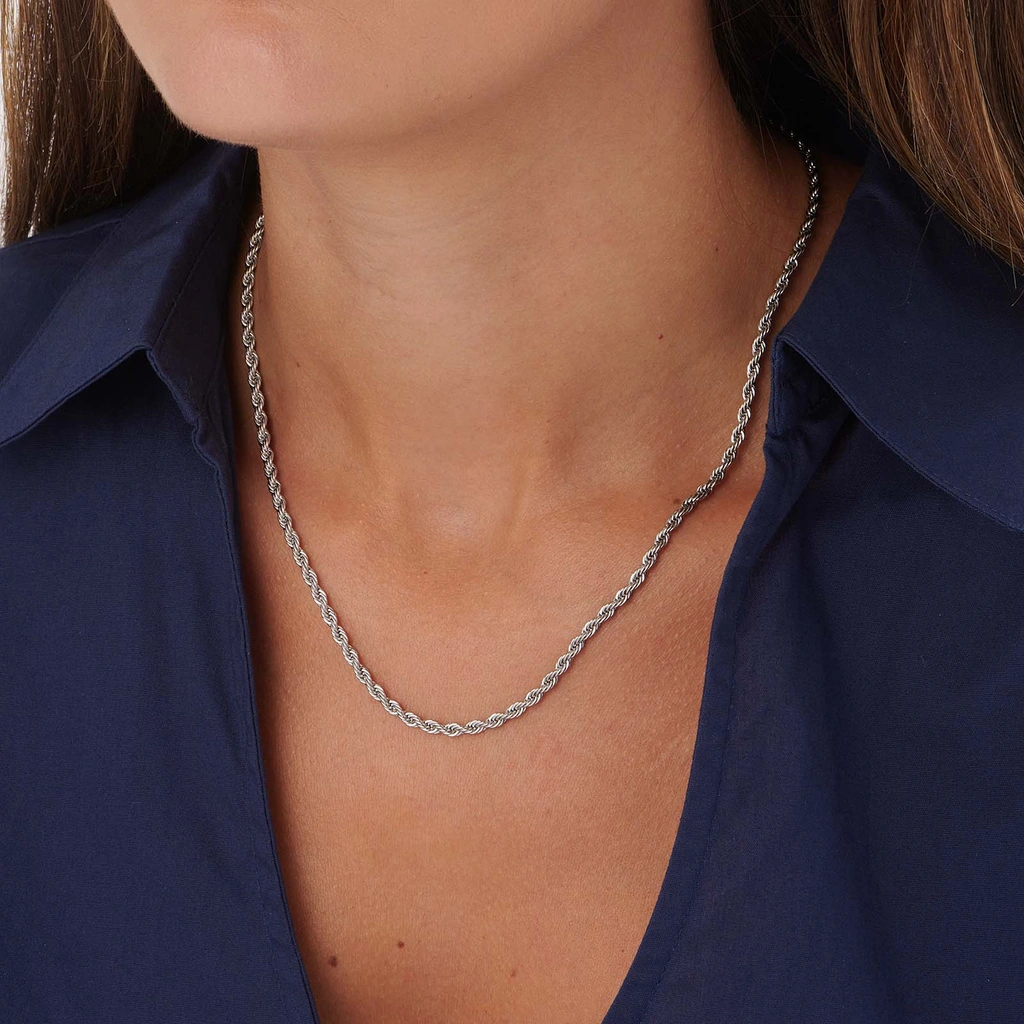 Stålhalsband replänk 3mm bred - 40+5cm