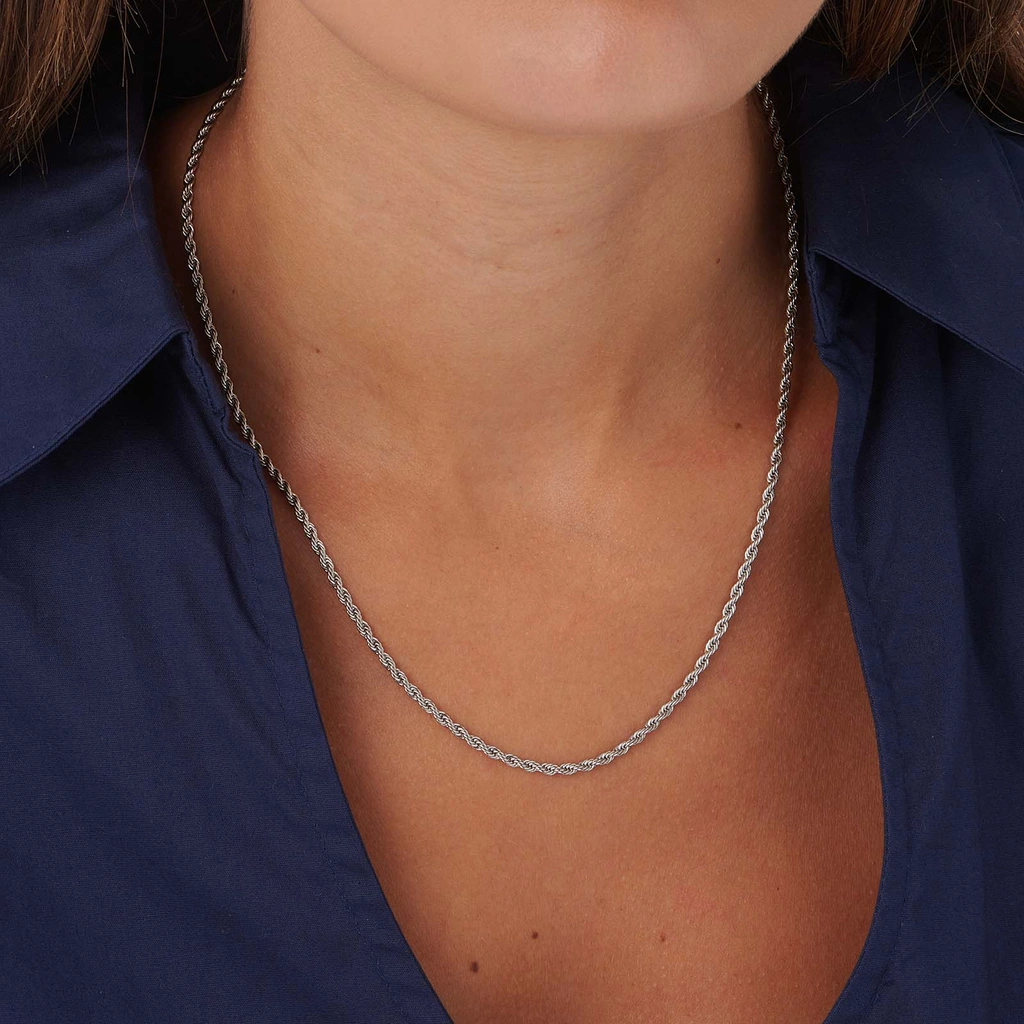 Stålhalsband replänk 2mm bred - 45+5cm