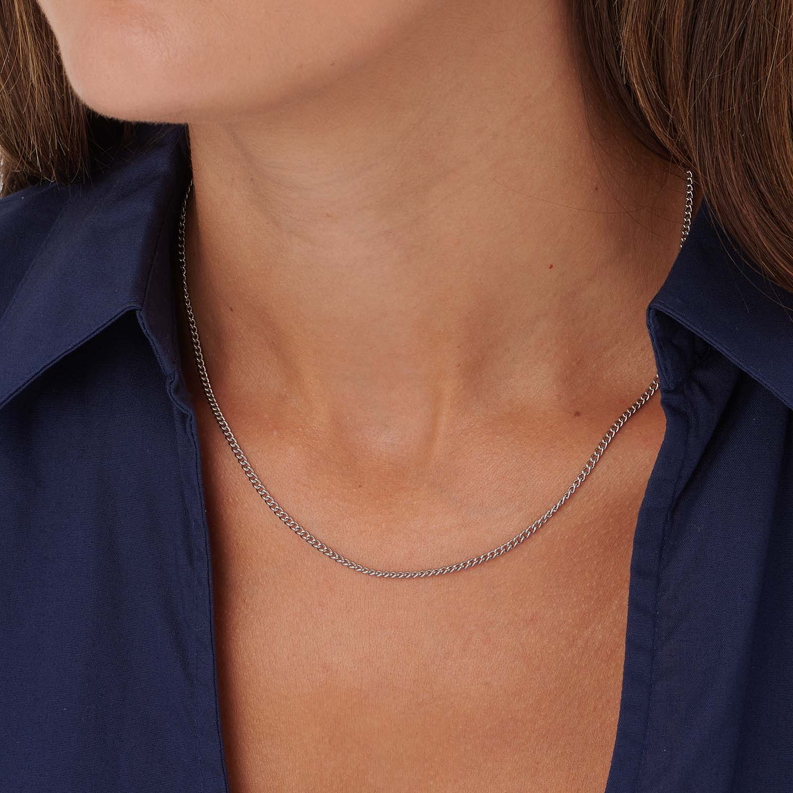 Stålhalsband pansarlänk 2mm bred